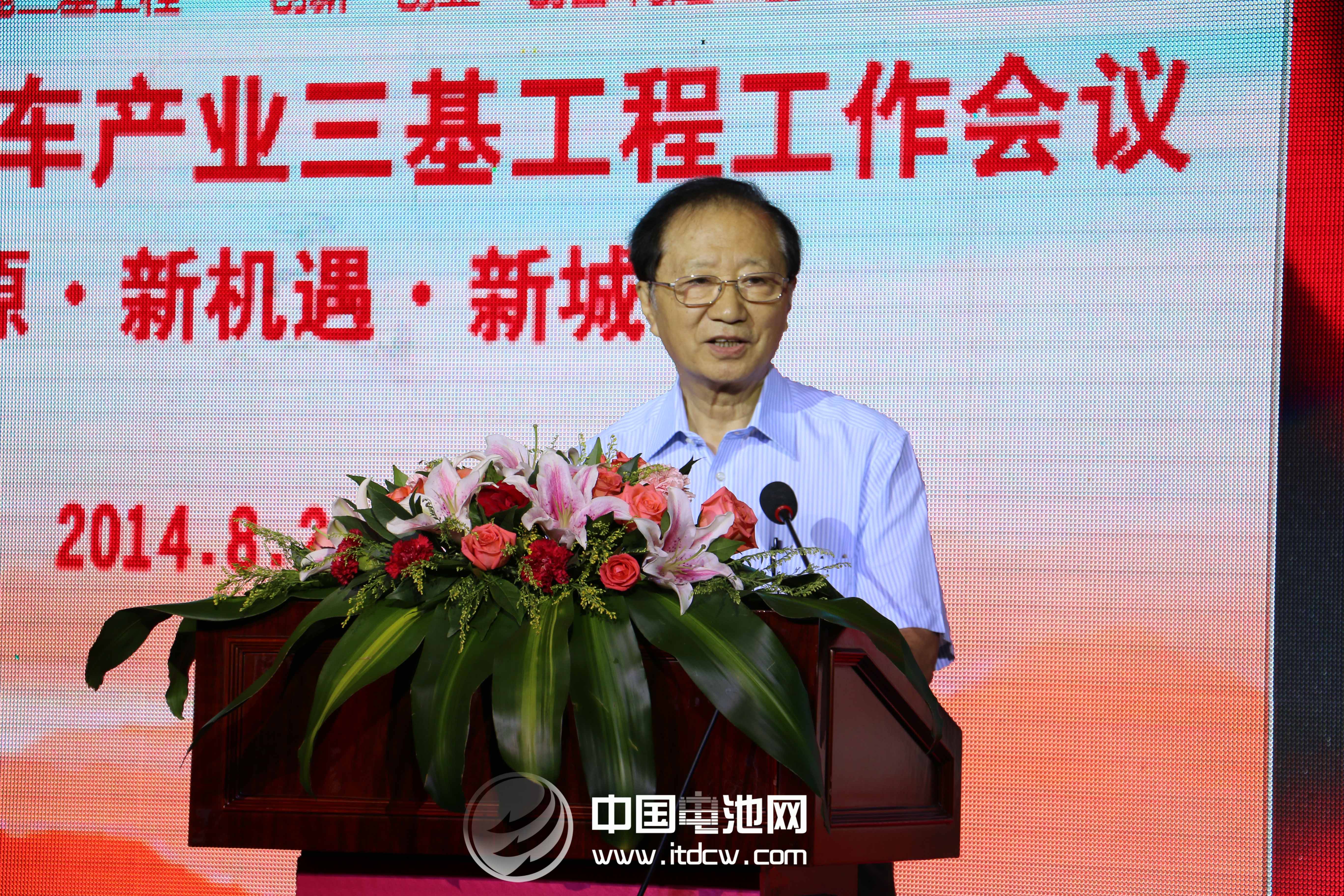 陈清泰出席中国新能源汽车产业三基工程工作会议