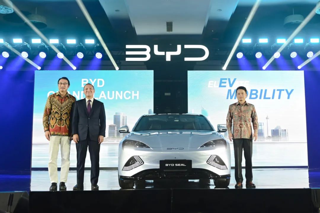 比亚迪携三款纯电车型首登印度尼西亚乘用车市场